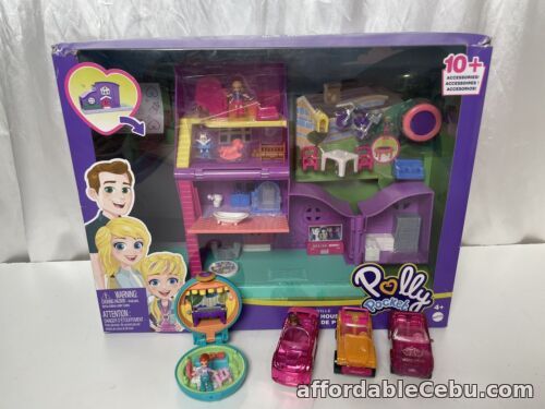 1st picture of Polly Pocket House Pollyville 3 Polly Cars + Polly Pocket = 4 Polly's  & Playset For Sale in Cebu, Philippines