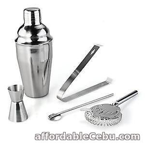 1st picture of Stainless Steel Cocktail 550ml Shaker Jigger Mixer Bar Drink 5 Piece Set For Sale in Cebu, Philippines