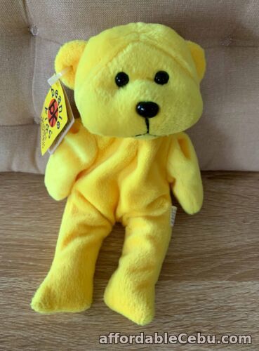 1st picture of Vintage 1998 Beanie Kids Fizz The Fluro Bear Light Yellow Teddy W/Tags Skansen For Sale in Cebu, Philippines