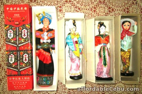 1st picture of 4 x Vintage Chinese and Malaysian Costume Dolls in Box Very Good Condition For Sale in Cebu, Philippines