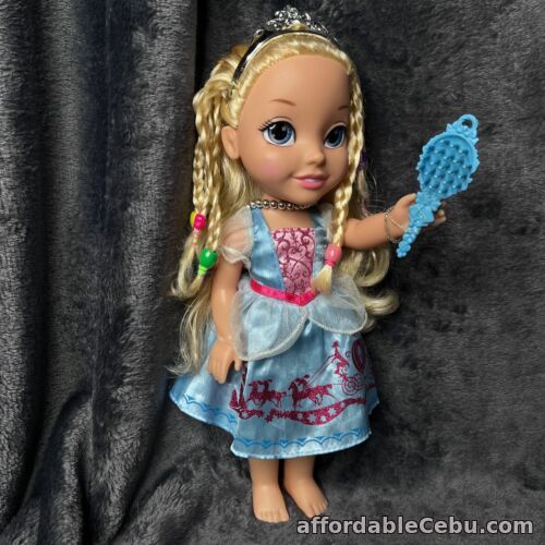 1st picture of Elsa Doll Disney Frozen Princess Blonde Girl Tiara Hair Accessories Braids 34cm For Sale in Cebu, Philippines