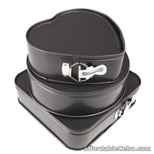 1st picture of 3pc Set Pans Cake Bake Mould Mold Bakeware Cookware Removable Bottom For Sale in Cebu, Philippines