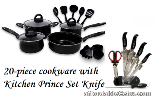 1st picture of Keimav 20-piece Cookware with Nylon Utensil w/ Kitchen Prince Knife Set For Sale in Cebu, Philippines