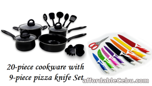 1st picture of Keimav 20-piece Cookware with Nylon Utensil w/ 9-piece pizza knife Set For Sale in Cebu, Philippines