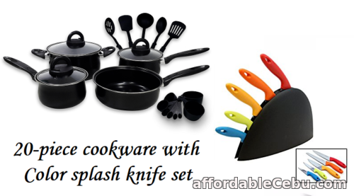 1st picture of Keimav 20-piece Cookware with Nylon Utensil w/ Color Splash Knife For Sale in Cebu, Philippines