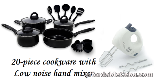 1st picture of Keimav 20-piece Cookware with Nylon Utensil w/ Low Noise Hand Mixer For Sale in Cebu, Philippines