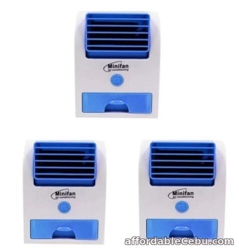 1st picture of USB/Battery Operated Mini Perfume Turbine Fan (Blue) Set of 3 For Sale in Cebu, Philippines