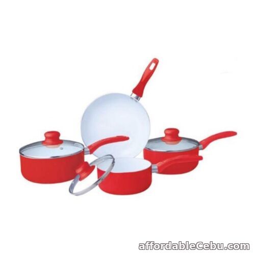 1st picture of Ceramic Pan Set of 7 (Red) For Sale in Cebu, Philippines