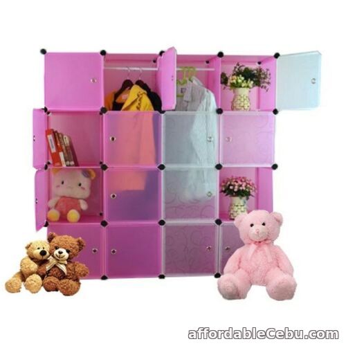 1st picture of Tupper Cabinet 16 Cubes White Doors Pink DIY Storage Cabinet (Pink) For Sale in Cebu, Philippines