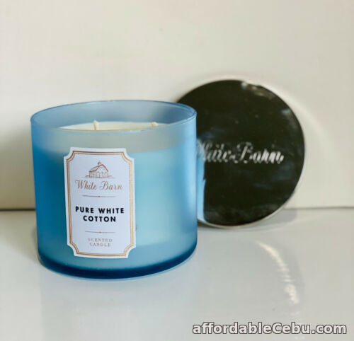 1st picture of NEW! BATH & BODY WORKS WHITE BARN 3-WICK SCENTED CANDLE - PURE WHITE COTTON For Sale in Cebu, Philippines