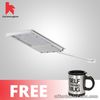 Keimavgear Waterproof Long Handle Solar LED Light Free Self Stirring Mug (Black)