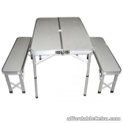 1st picture of Picnic Camping Table and Xtype Chairs Set (Silver) For Sale in Cebu, Philippines