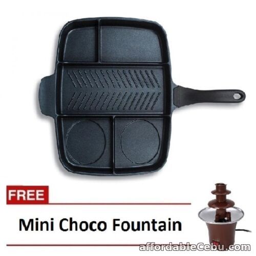 1st picture of Multi Pan Non-Stick Multi-Section 5-in-1 Frying Pan with Mini Chocolate Fountain For Sale in Cebu, Philippines