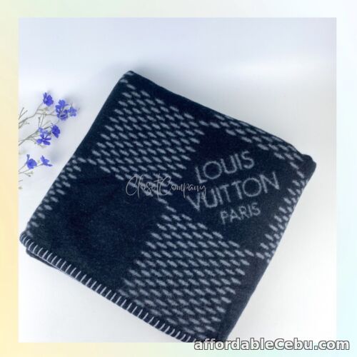 1st picture of Unused Louis Vuitton Damier Graphite wool and cashmere Blanket For Sale in Cebu, Philippines