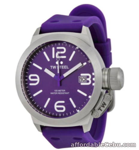 1st picture of TW STEEL TW515 STAINLESS STEEL UNISEX CANTEEN WATCH,PURPLE For Sale in Cebu, Philippines