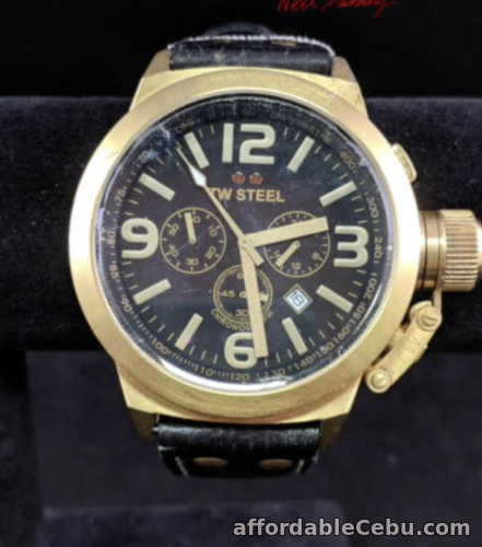 1st picture of TW STEEL MEN'S PILOT CHRONOGRAPH TW418 WATCH, GOLD BLACK For Sale in Cebu, Philippines