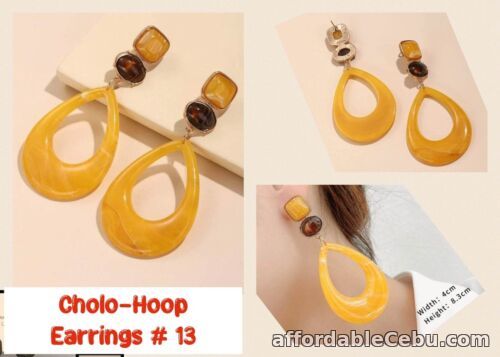 1st picture of Imported Retro Geometric Oval Shape Dangle-Drop Earrings Free Ship For Sale in Cebu, Philippines