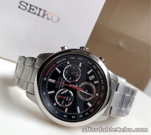 1st picture of SSB205P1 Chronograph Black Dial Silver Steel Watch for Men COD PayPal For Sale in Cebu, Philippines