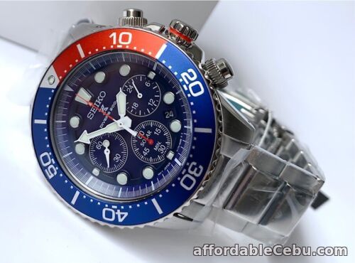 1st picture of SSC019P1 Prospex Diver Solar Chrono Blue-Red Bezel Silver Steel Watch for Men For Sale in Cebu, Philippines