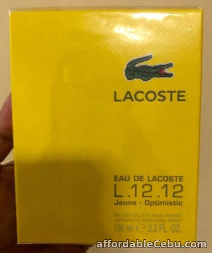 1st picture of Treehouse: Lacoste L.12.12 Yellow Jaune Optimistic EDT Perfume For Men 100ml For Sale in Cebu, Philippines