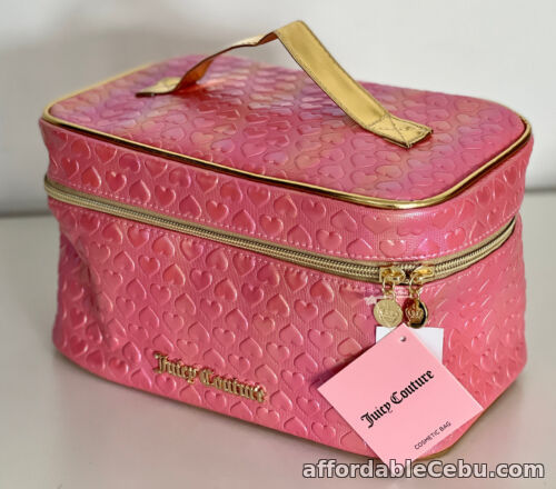 1st picture of JUICY COUTURE PINK GOLD TRAVEL MAKEUP POUCH COSMETICS ORGANIZER BAG W/ BOTTLE For Sale in Cebu, Philippines