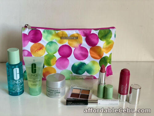 1st picture of CLINIQUE 8-PC TRAVEL SET LIPSTICK / FIRMING CREAM / MASCARA / REMOVER / BAG SALE For Sale in Cebu, Philippines