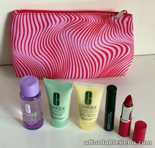 1st picture of CLINIQUE 6-PC TRAVEL SET LIPSTICK / FACE WASH / MASCARA / LOTION / REMOVER / BAG For Sale in Cebu, Philippines