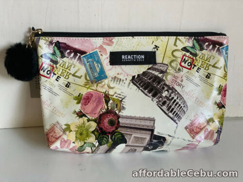 1st picture of KENNETH COLE REACTION BONE PARIS PRINT ZIP TOP TRAVEL MAKEUP COSMETIC POUCH CASE For Sale in Cebu, Philippines