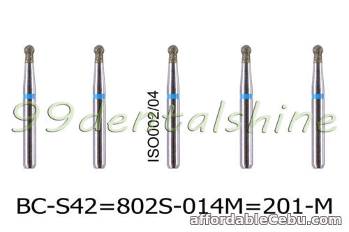 1st picture of 50Pcs Dental Diamond Burs FG Round with Neck 802S-014M/BC-S42/201-M Medium Grit For Sale in Cebu, Philippines