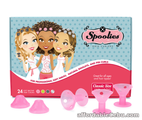 1st picture of Spoolies Hair Curlers Official Store, 24 Rollers, Heat-Free - Playful Pink For Sale in Cebu, Philippines