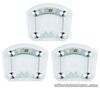 Digital LCD Electronic Tempered Glass Bathroom Weighing Scale Set of 3