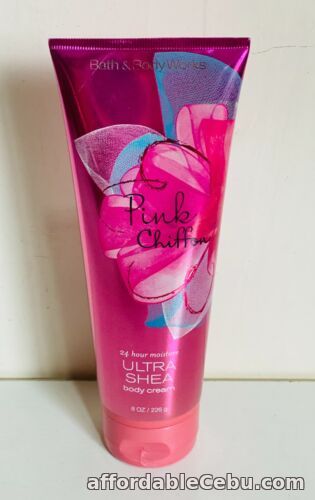1st picture of NEW! BATH & BODY WORKS 24 HOUR ULTRA SHEA BODY CREAM LOTION - PINK CHIFFON For Sale in Cebu, Philippines