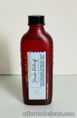 1st picture of NEW! BATH & BODY WORKS STRESS RELIEF AROMATHERAPY SAGE + CEDARWOOD BODY OIL For Sale in Cebu, Philippines