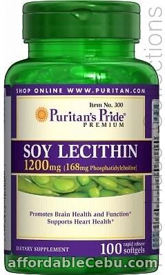 1st picture of Treehousecollections: Puritan's Pride Soy Lecithin 1200mg, 100 Softgels For Sale in Cebu, Philippines