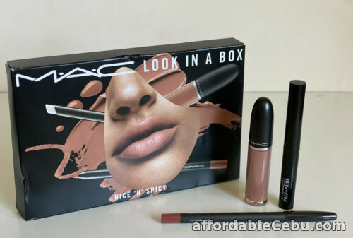 1st picture of MAC LOOK IN A BOX: NICE 'N' SPICY SET: PREP + PRIME / LIPGLASS / LIP PENCIL For Sale in Cebu, Philippines