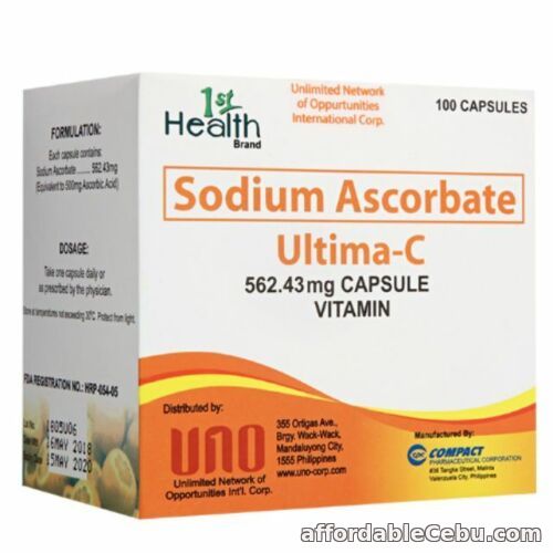 1st picture of Uno Ultima C Sodium Ascorbate 100 capsules (ULTIMA C) For Sale in Cebu, Philippines