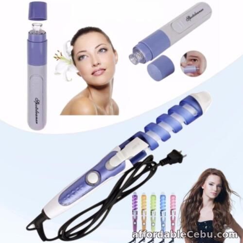 1st picture of Electronic Skin Facial Pore Cleaner with RZ-118 Hair Curler (Blue) For Sale in Cebu, Philippines