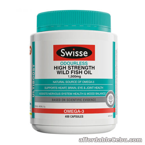 1st picture of Swisse Ultiboost Odourless Omega-3 High Strength Wild Fish Oil 1500mg 400 Capsul For Sale in Cebu, Philippines