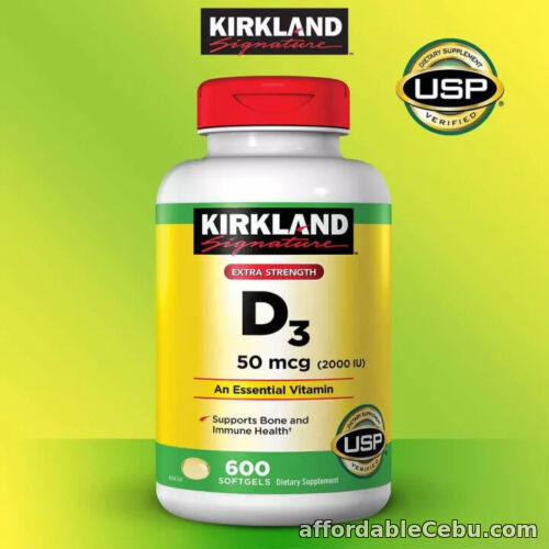 1st picture of Kirkland D3 Vitamins 600 SOFTGELS (2000 IU) For Sale in Cebu, Philippines