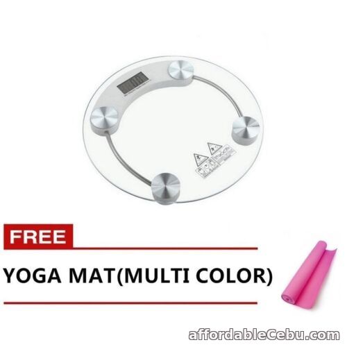 1st picture of Digital LCD Electronic Tempered Glass Bathroom Weighing Scale with Yoga Mat For Sale in Cebu, Philippines