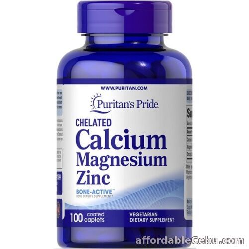 1st picture of Puritan's Pride Chelated Calcium Magnesium Zinc 100 caplets For Sale in Cebu, Philippines