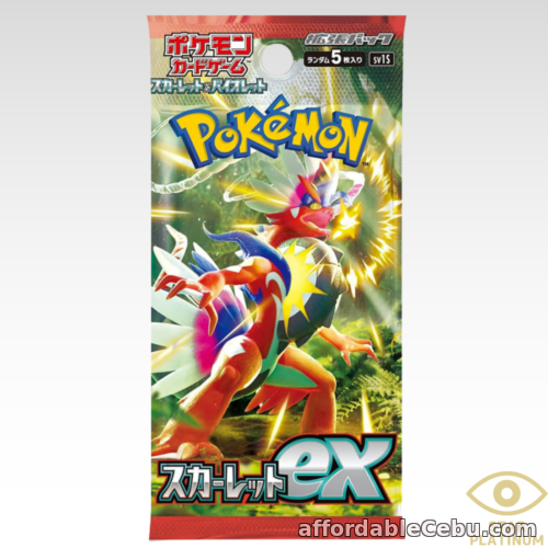 1st picture of 1 Pack Scarlet ex Booster sv1S (5cards) Japanese Pokemon Card -  Sealed For Sale in Cebu, Philippines