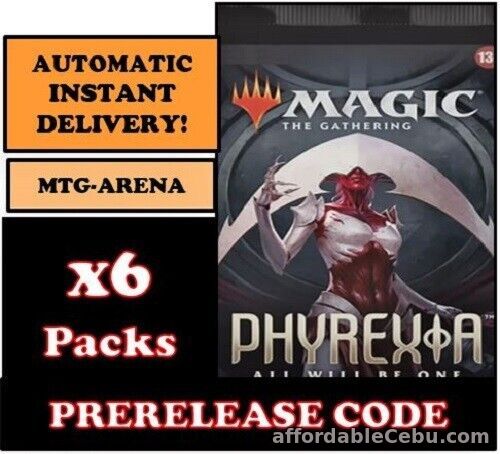 1st picture of MAGIC MTG ARENA CODE CARD PHYREXIA ALL WILL BE ONE 6 BOOSTER PACKS PRERELEASE For Sale in Cebu, Philippines