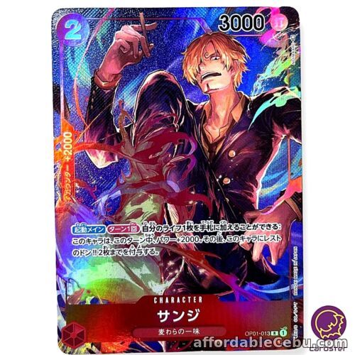 1st picture of Sanji OP01-013 R Parallel ONE PIECE Card Game ROMANCE DAWN TCG Japanese For Sale in Cebu, Philippines