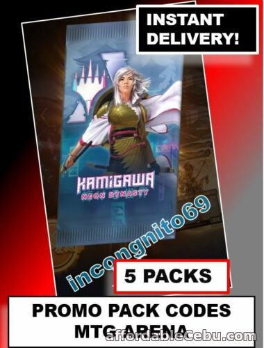 1st picture of MAGIC MTG ARENA CODE CARD 5 Promo Pack Booster 5 CODES KAMIGAWA NEON DYNASTY For Sale in Cebu, Philippines