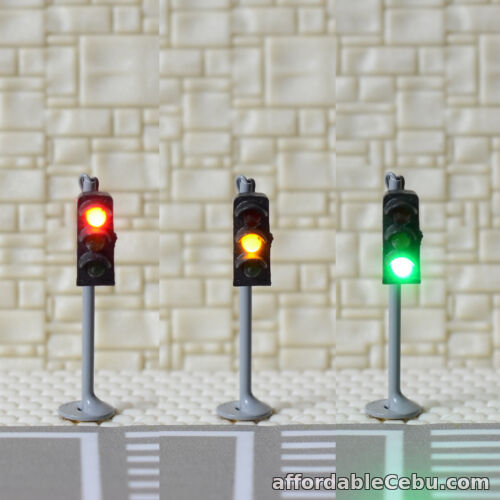 1st picture of 2 x traffic signal light N scale model railroad crossing walk pedestrian #GR3N For Sale in Cebu, Philippines