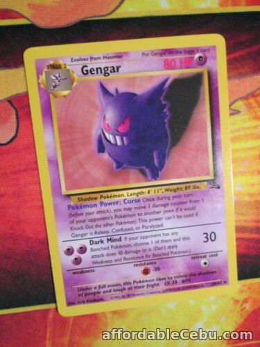 1st picture of PL (Unlimited) Pokemon GENGAR Card FOSSIL Set 20/62 WOTC Non-Holo Rare PLAYED For Sale in Cebu, Philippines