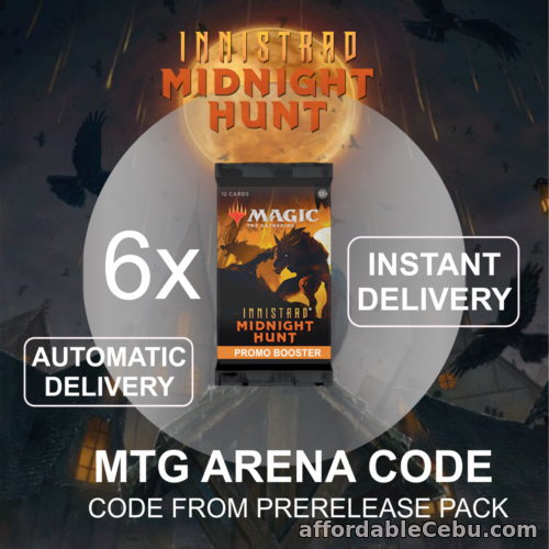 1st picture of MTG Arena Prerelease Code Innistrad Midnight Hunt 6 boostes INSTAT MESSAGE For Sale in Cebu, Philippines