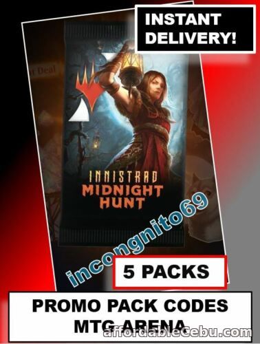 1st picture of MAGIC MTG ARENA CODE CARD 5 Promo Pack Booster 5 CODES INNISTRAD MIDNIGHT MID For Sale in Cebu, Philippines