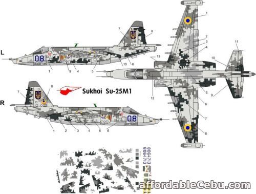 1st picture of BSmodelle 144309 - 1/144 Sukhoi Su-25M1 Ukraine AF decal for aircraft model kit For Sale in Cebu, Philippines